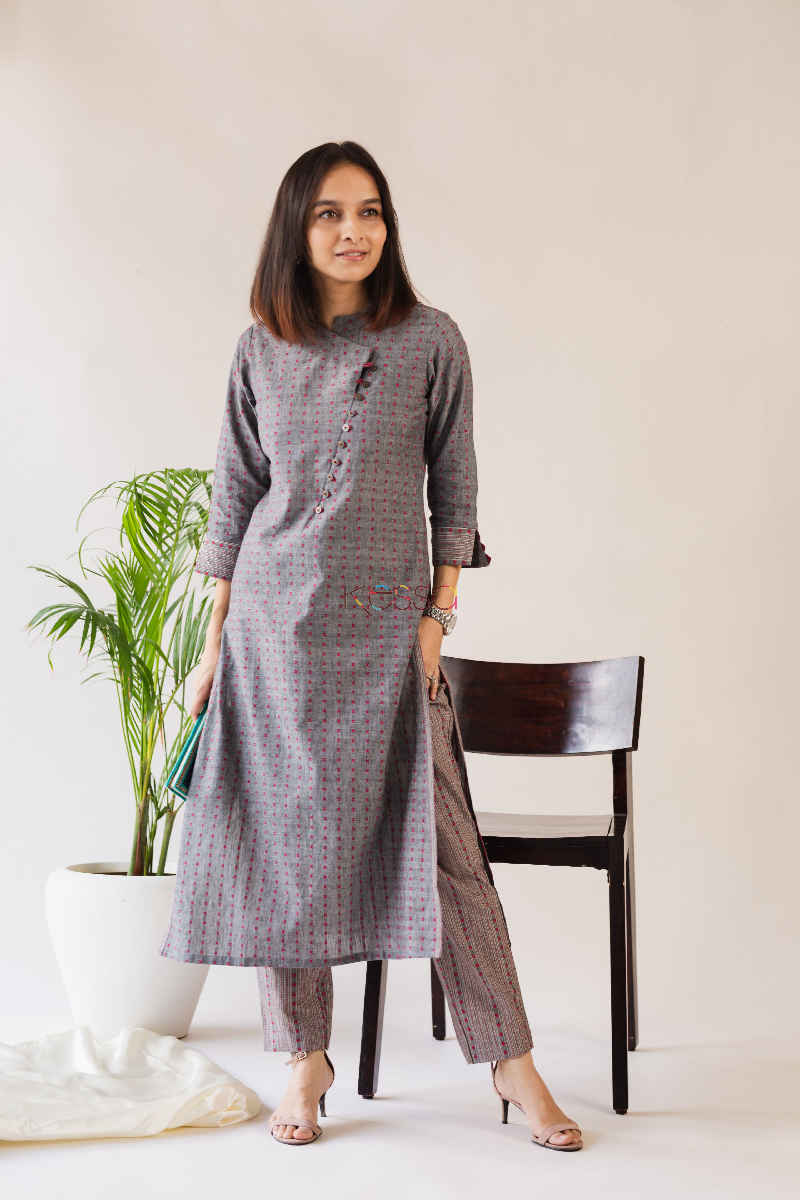 Image for Kusvaa Ws580 Soya Bean Straight Kurta With Pants Featured
