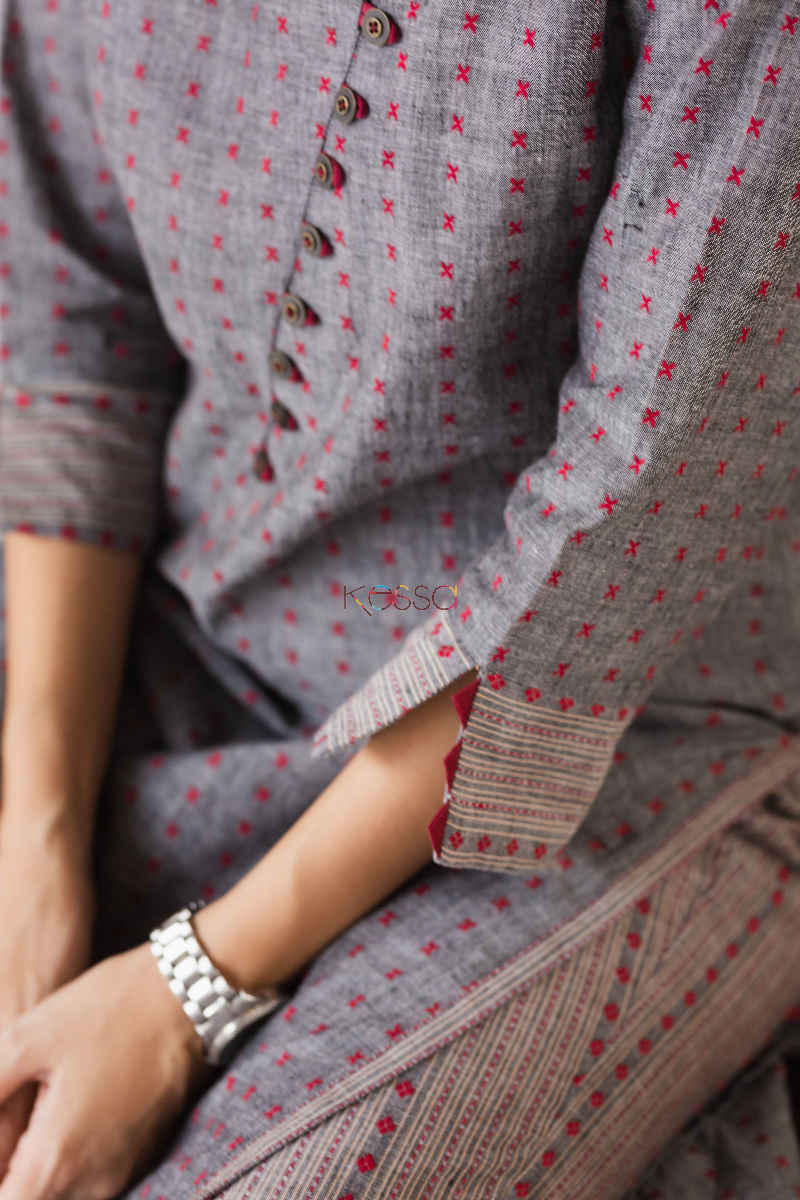 Image for Kusvaa Ws580 Soya Bean Straight Kurta With Pants Sleeve
