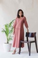 Image for Kusvaa Ws585 Brandy Rose A Line South Cotton Kurta Front
