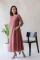 Image for Kusvaa Ws585 Brandy Rose A Line South Cotton Kurta Side