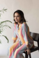 Image for Kusvaa Ws593 Peach Yellow Pink Grey Straight Fit Kurta Sitting