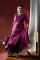 Image for Kusvaa Ws594 Wine Chanderi Straight Fit Kurta 2 Front