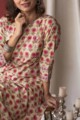 Image for Kusvaa Ws595 Flower Booti Straight Fit Kurta Closeup