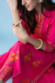 Image for Kusvaa Ws596 French Rose Kurta Pant Set Closeup