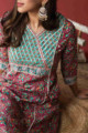 Image for Kusvaa Wsr129 Persian Plum A Line Block Print Kurta Closeup