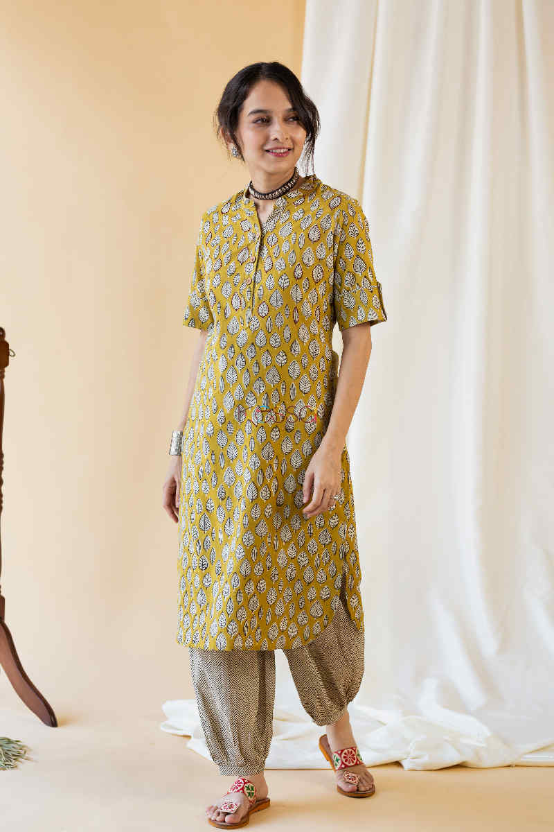 Image for Kusvaa Wsr130 Hokey Pokey Zorba Straight Kurta With Pants