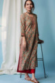 Image for Kusvaa Wsr135 Willow Grove Ethnic Block Print Kurta Look