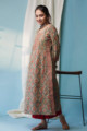 Image for Kusvaa Wsr135 Willow Grove Ethnic Block Print Kurta Side 1