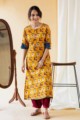 Image for Tangerine Rosewood Kalamkari Kurta
