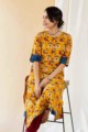 Image for Tangerine Rosewood Kalamkari Kurta Sitting