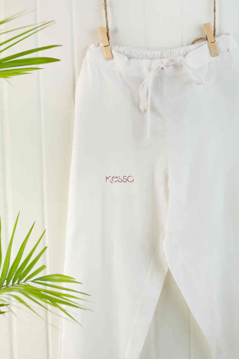 Image for Wsp01 Pants With Pocket Elasticated Waist Offwhite Closeup