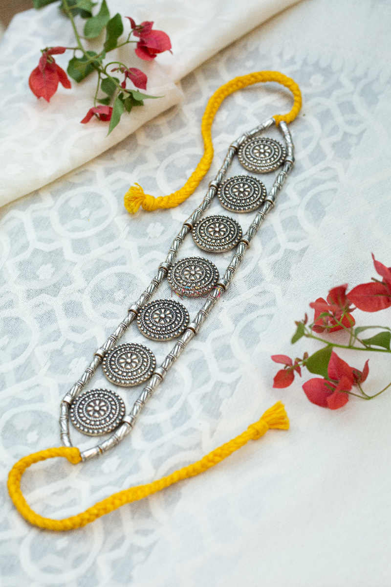 Image for Kusvaa Kt137 Coin Tribe Choker With Yellow Thread Featured