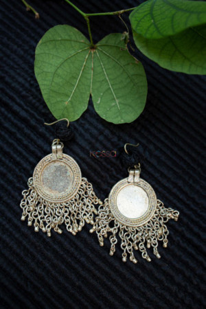 Image for Kusvaa Kt142 Coin Circluar Black Jhumkas Featured