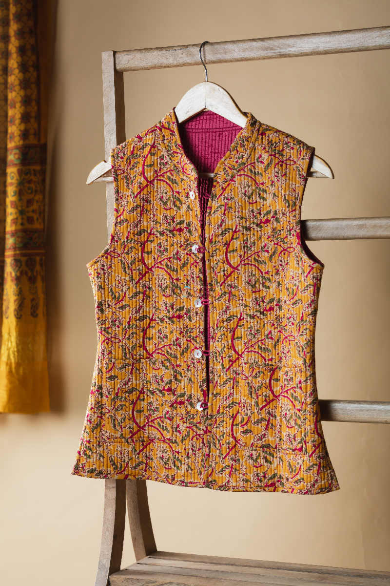 Image for Kusvaa Sj22 Pink And Yellow Half Jacket 1