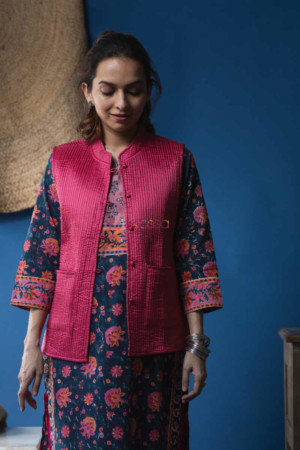 Image for Kusvaa Sj22 Pink And Yellow Half Jacket Featured