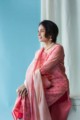 Image for Kusvaa Snkurta03 Salmon Pink Chanderi Kurta Dupatta Set Sittng 1