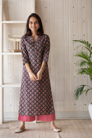 Image for Kusvaa Taf36 Ship Gray Regular Kurta Featured