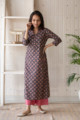 Image for Kusvaa Taf36 Ship Gray Regular Kurta Front