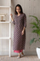 Image for Kusvaa Taf36 Ship Gray Regular Kurta Look 1