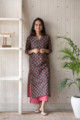 Image for Kusvaa Taf36 Ship Gray Regular Kurta Look