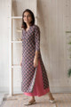 Image for Kusvaa Taf36 Ship Gray Regular Kurta Side