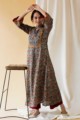 Image for Kusvaa Wa329a Kalamkari Multicolor A Line Kurta Look 1