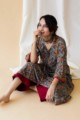 Image for Kusvaa Wa329a Kalamkari Multicolor A Line Kurta Sitting