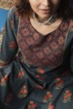 Image for Kusvaa Ws599a Tuna Grey Kurta Pant Set Closeup