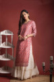 Image for Kusvaa Wsr143 Petite Orchid Chanderi Block Print Kurta Side