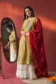 Image for Kusvaa Wsr144 Turmeric Yellow Chanderi Kurta Side 1