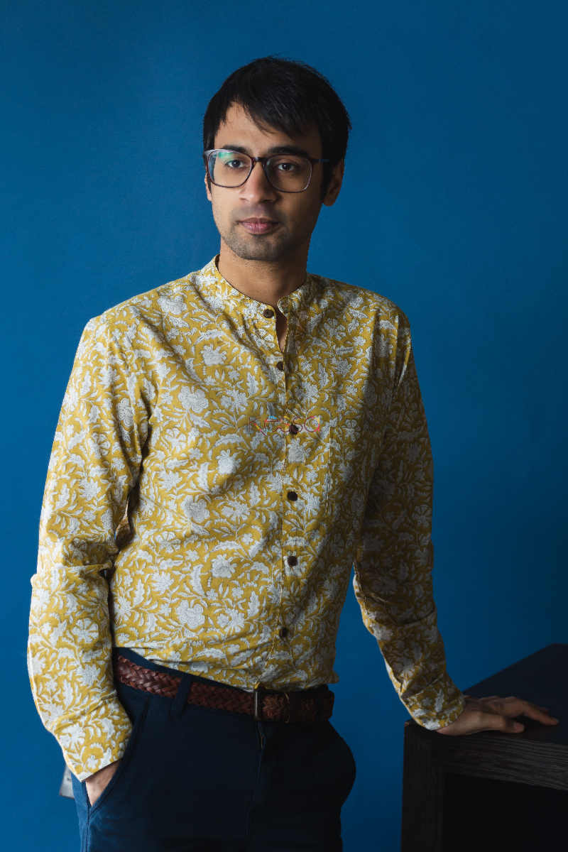 Image for Kusvaa Awk12 Chalky Yellow Full Sleeves Shirt Look