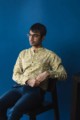 Image for Kusvaa Awk12 Chalky Yellow Full Sleeves Shirt Sitting