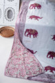 Image for Kusvaa Kad37 Cosmic Pink Mughal Elephant Boota Dohar Look