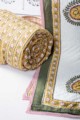 Image for Kusvaa Kaq79 Saffron Yellow Single Bed Quilt Closeup