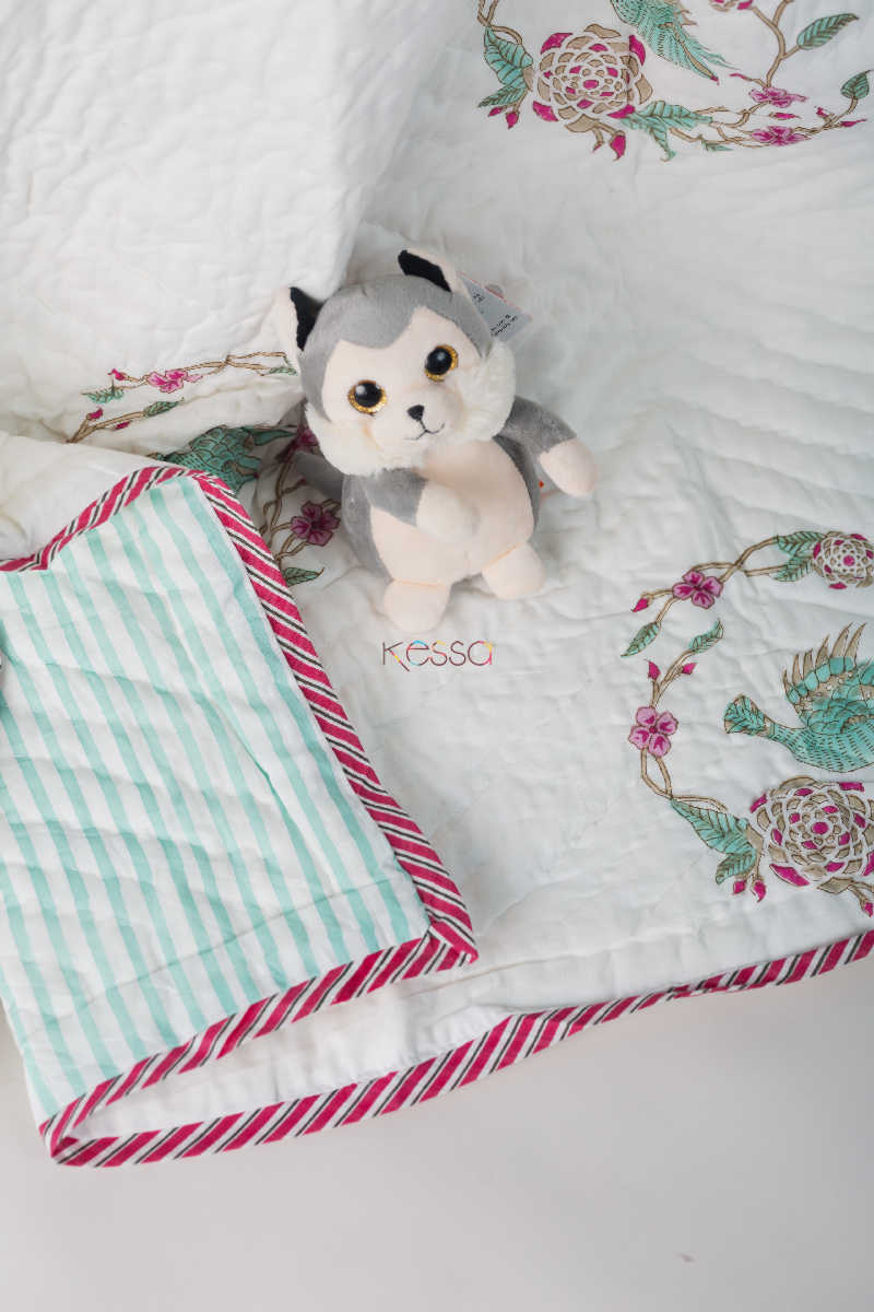 Image for Kusvaa Kaq86 Summer Green Baby Quilt Set Quilt