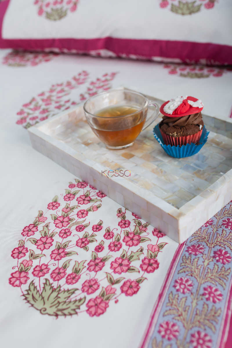 Image for Kusvaa Kpb32 Cranberry Double Bedsheet Closeup