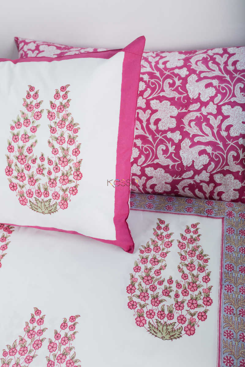 Image for Kusvaa Kpb32 Cranberry Double Bedsheet Look