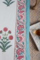 Image for Kusvaa Kpb34 Red Floral Jaal Double Bedsheet Front
