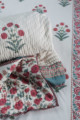 Image for Kusvaa Kpb34 Red Floral Jaal Double Bedsheet Look