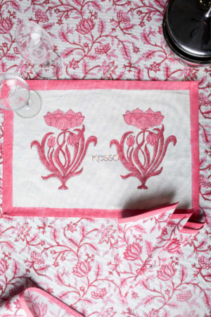 Image for Kusvaa Ktc01 Kamal Jaal Block Print Table Cover Featured