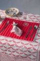 Image for Kusvaa Ktc03 Flush Mahogany Chevron Table Cover Closeup