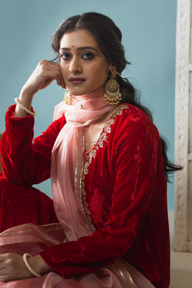 Image for Kusvaa Kudu73 Organza Dupatta Closeup