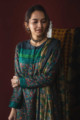 Image for Kusvaa Kuoj133 Multicolor Tussar Kurta Dupatta Set Closeup 2