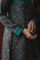 Image for Kusvaa Kuoj133 Multicolor Tussar Kurta Dupatta Set Closeup Bottom