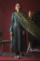 Image for Kusvaa Kuoj133 Multicolor Tussar Kurta Dupatta Set Front