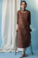 Image for Kusvaa Taf37 Congo Brown Regular Kurta Featured 1