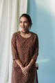 Image for Kusvaa Taf37 Congo Brown Regular Kurta Sitting 2