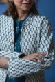 Image for Kusvaa Vjf03 Eastern Blue And Geyser Double Side Full Quilted Jacket Closeup