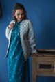 Image for Kusvaa Vjf03 Eastern Blue And Geyser Double Side Full Quilted Jacket Front