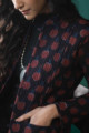 Image for Kusvaa Vjf04 Cocoa Bean Maroon And Blue Double Side Full Sleeves Jacket Closeup 1